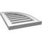 Ekena Millwork Quarter Round Top Right Surface Mount PVC Gable Vent w/ 2"W x 2"P Brickmould Sill Frame, 14"W x 20"H GVPQR14X2003SF - alternate 5